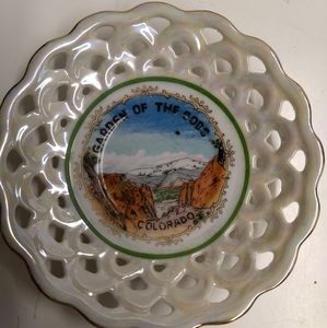 🌷‼️5/$20 - Vintage Souvenir Plate Colorful Colorado Garden of the God  5 1/4"